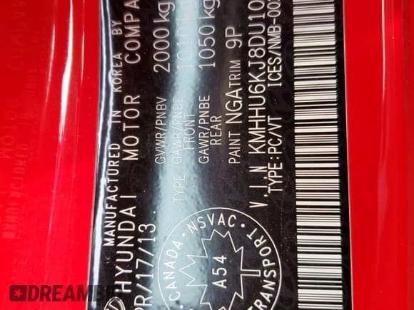 ✅ 2013 Hyundai Genesis Coupe Track • VIN: KMHHU6KJ8DU102382 • Lot: 72061835. Listed on Copart with 92,344 mi. Free auction sales archive from the USA and detailed vehicle history report at DreamBid. Image 12.