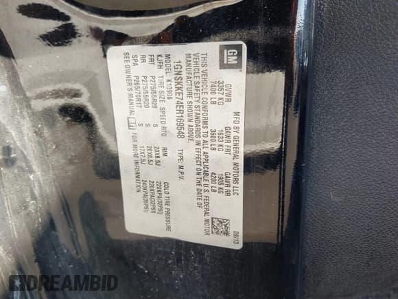 ✅ 2014 Chevrolet Suburban LTZ • VIN: 1GNSKKE74ER169548 • Lot: 43560269. Listed on IAAI with 255,008 mi. Free auction sales archive from the USA and detailed vehicle history report at DreamBid. Image 9.