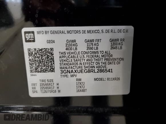 ✅ 2024 Chevrolet Equinox LT • VIN: 3GNAXUEG8RL286541 • Lot: 89626555. Wystawiony na Copart z przebiegiem 12 034 mil. Bezpłatny archiwum sprzedaży aukcyjnych z USA i szczegółowy raport historii pojazdu na DreamBid. Zdjęcie 14.