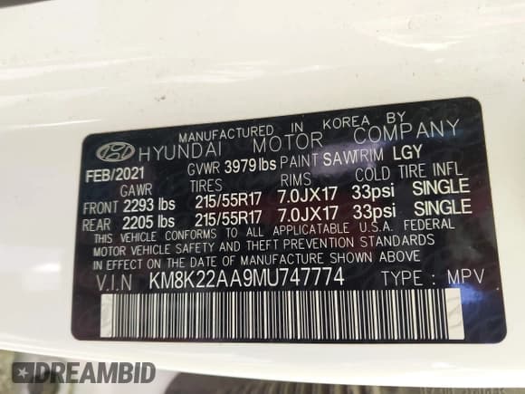 ✅ 2021 Hyundai Kona SEL • VIN: KM8K22AA9MU747774 • Lot: 42882006. Listed on IAAI with 79,336 mi. Free auction sales archive from the USA and detailed vehicle history report at DreamBid. Image 9.