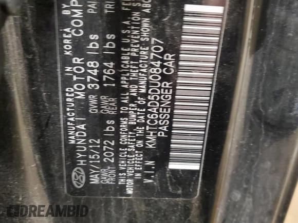 ✅ 2013 Hyundai Veloster w/Black Int • VIN: KMHTC6AD5DU084707 • Lot: 46112115. Wystawiony na Copart z przebiegiem 213 538 mil. Bezpłatny archiwum sprzedaży aukcyjnych z USA i szczegółowy raport historii pojazdu na DreamBid. Zdjęcie 13.