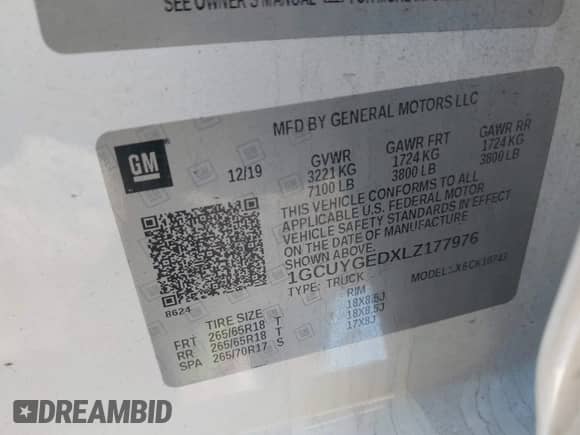 2020 Chevrolet Silverado 1500 LTZ с VIN 1GCUYGEDXLZ177976, выставлен на аукционе IAAI как лот 41621399 с пробегом 129 578 миль миль и . История ставок и продаж доступна на DreamBid. Изображение 9.