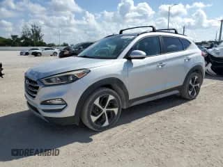 2017 Hyundai Tucson Night Edition with VIN KM8J3CA28HU565173, listed as a Copart auction lot 65820185 with 105,833 mi miles and Clean title. Bid and sale history available at DreamBid. Image 1.