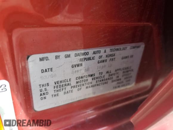 ✅ 2008 Chevrolet Aveo LT • VIN: KL1TG56648B259678 • Lot: 49964825. Wystawiony na Copart z przebiegiem 68 333 mil. Bezpłatny archiwum sprzedaży aukcyjnych z USA i szczegółowy raport historii pojazdu na DreamBid. Zdjęcie 12.