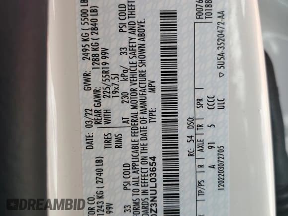 ✅ 2022 Lincoln Corsair Grand Touring • VIN: 5LMTJ5DZ3NUL03654 • Lot: 58059825. Wystawiony na Copart z przebiegiem 31 120 mil. Bezpłatny archiwum sprzedaży aukcyjnych z USA i szczegółowy raport historii pojazdu na DreamBid. Zdjęcie 14.