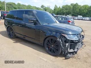 ✅ 2018 Land Rover Range Rover • VIN: SALGS2RE0JA505236 • Lot: 42856383. Listed on IAAI with 59,955 mi. Free auction sales archive from the USA and detailed vehicle history report at DreamBid. Image 1.