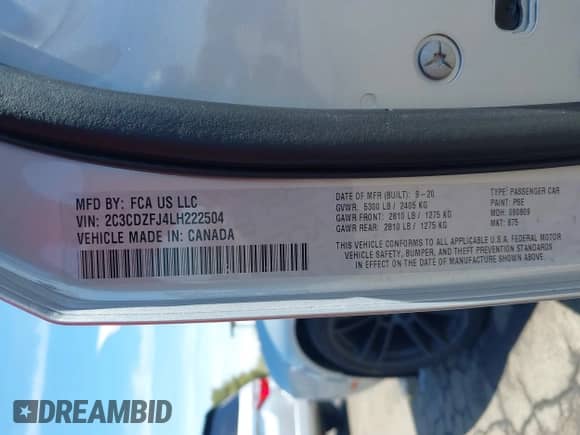 ✅ 2020 Dodge Challenger R/T Scat Pack • VIN: 2C3CDZFJ4LH222504 • Lot: 42283321. Wystawiony na IAAI z przebiegiem 9 098 mil. Bezpłatny archiwum sprzedaży aukcyjnych z USA i szczegółowy raport historii pojazdu na DreamBid. Zdjęcie 9.