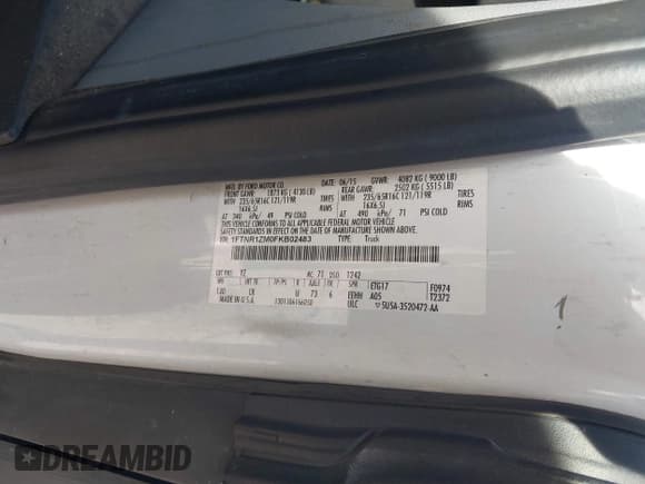 ✅ 2015 Ford Transit Cargo • VIN: 1FTNR1ZM0FKB02483 • Лот: 41547400. Опубликован ранее на IAAI с пробегом 317 720 миль. Бесплатный доступ к архиву аукционных продаж из США и подробный отчёт об истории автомобиля на DreamBid. Изображение 8.