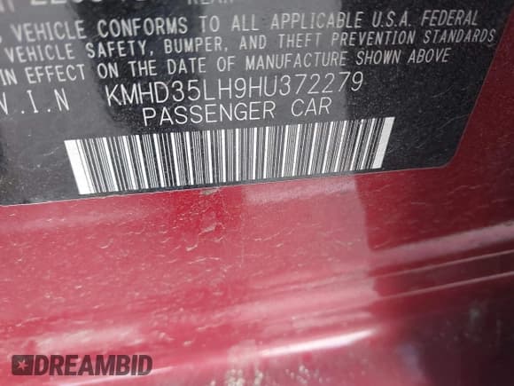 ✅ 2017 Hyundai Elantra • VIN: KMHD35LH9HU372279 • Лот: 43593803. Опубликован ранее на IAAI с пробегом 190 788 миль. Бесплатный доступ к архиву аукционных продаж из США и подробный отчёт об истории автомобиля на DreamBid. Изображение 9.
