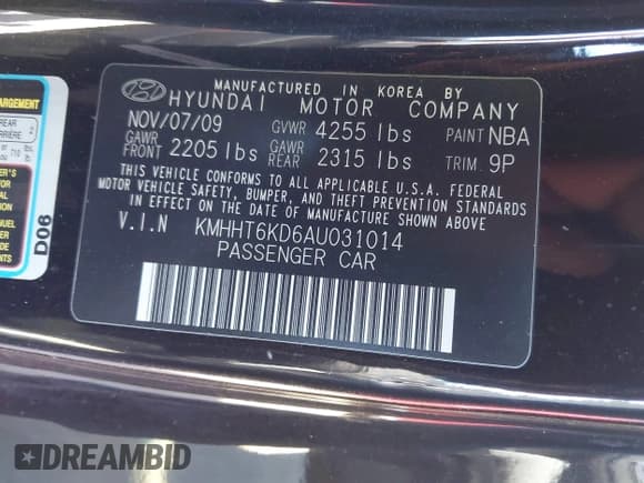 ✅ 2010 Hyundai Genesis Coupe Premium • VIN: KMHHT6KD6AU031014 • Lot: 42684590. Wystawiony na IAAI z przebiegiem 238 579 mil. Bezpłatny archiwum sprzedaży aukcyjnych z USA i szczegółowy raport historii pojazdu na DreamBid. Zdjęcie 9.