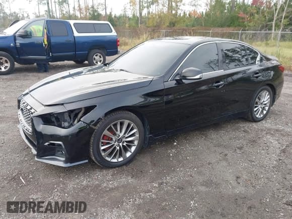 ✅ 2018 Infiniti Q50 Luxe • VIN: JN1EV7AP3JM590056 • Lot: 43911023. Wystawiony na IAAI z przebiegiem 87 608 mil. Bezpłatny archiwum sprzedaży aukcyjnych z USA i szczegółowy raport historii pojazdu na DreamBid. Zdjęcie 2.