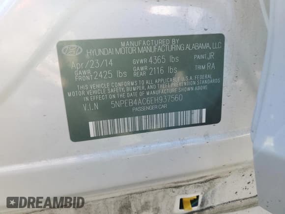 ✅ 2014 Hyundai Sonata GLS • VIN: 5NPEB4AC6EH937560 • Lot: 73798034. Wystawiony na Copart z przebiegiem 103 035 mil. Bezpłatny archiwum sprzedaży aukcyjnych z USA i szczegółowy raport historii pojazdu na DreamBid. Zdjęcie 15.