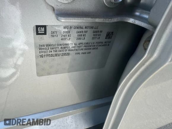 ✅ 2014 Chevrolet Impala LS • VIN: 1G11Y5SL8EU129520 • Lot: 84614805. Wystawiony na Copart z przebiegiem 123 638 mil. Bezpłatny archiwum sprzedaży aukcyjnych z USA i szczegółowy raport historii pojazdu na DreamBid. Zdjęcie 10.