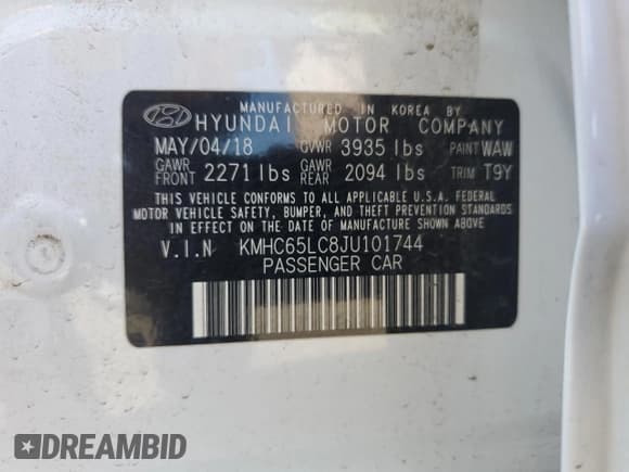 ✅ 2018 Hyundai Ioniq Blue • VIN: KMHC65LC8JU101744 • Lot: 82600814. Wystawiony na Copart z przebiegiem 120 744 mil. Bezpłatny archiwum sprzedaży aukcyjnych z USA i szczegółowy raport historii pojazdu na DreamBid. Zdjęcie 12.