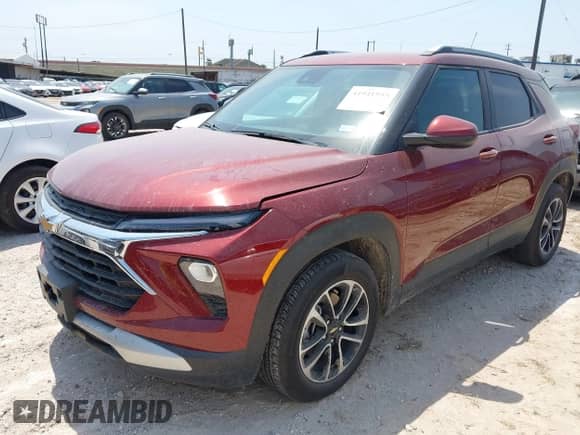 2024 Chevrolet TrailBlazer LT с VIN KL79MPS20RB092826, выставлен на аукционе IAAI как лот 41941955 с пробегом 10 854 миль миль и . История ставок и продаж доступна на DreamBid. Изображение 2.