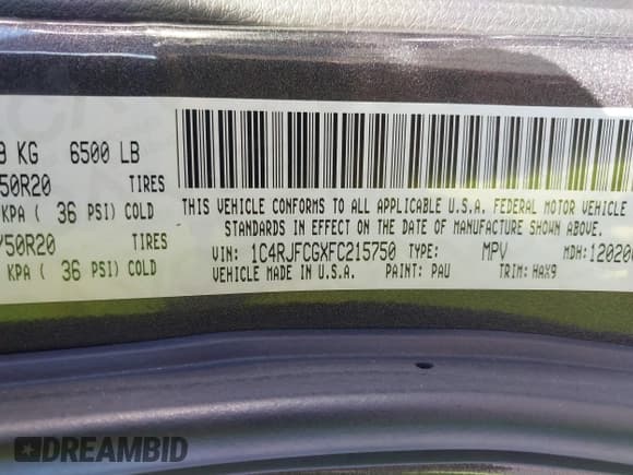 ✅ 2015 Jeep Grand Cherokee Overland • VIN: 1C4RJFCGXFC215750 • Лот: 40795135. Опубликован ранее на IAAI с пробегом 89 110 миль. Бесплатный доступ к архиву аукционных продаж из США и подробный отчёт об истории автомобиля на DreamBid. Изображение 9.