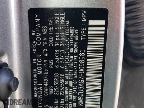 2015 Hyundai Tucson SE z VIN KM8JU3AG7FU098981, wystawiony jako Copart lot #71804224 z przebiegiem 179 496 mil mil oraz Czysty tytuł • Clean title. Historia ofert i sprzedaży dostępna na DreamBid. Obrazek 12.