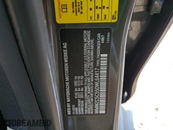 ✅ 2013 MINI Countryman S ALL4 • VIN: WMWZC5C55DWL64417 • Lot: 59588575. Listed on Copart with 61,421 mi. Free auction sales archive from the USA and detailed vehicle history report at DreamBid. Image 13.