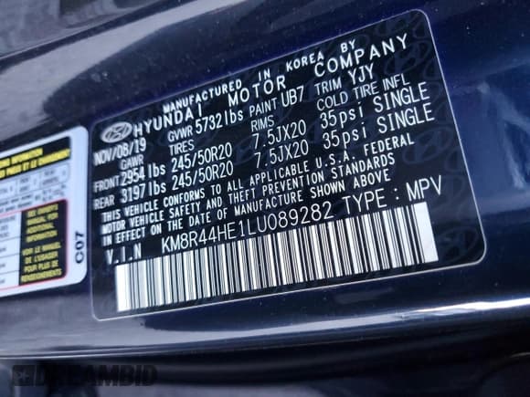 ✅ 2020 Hyundai Palisade SEL • VIN: KM8R44HE1LU089282 • Лот: 88059155. Опубликован ранее на Copart с пробегом 47 684 миль. Бесплатный доступ к архиву аукционных продаж из США и подробный отчёт об истории автомобиля на DreamBid. Изображение 13.