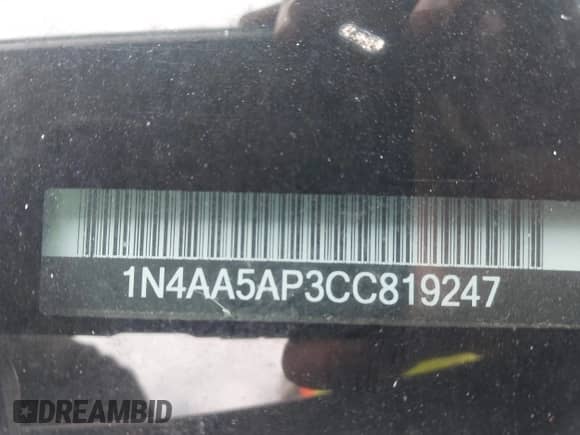 2012 Nissan Maxima S z VIN 1N4AA5AP3CC819247, wystawiony jako IAAI lot #42849206 z przebiegiem 197 994 mil mil oraz . Historia ofert i sprzedaży dostępna na DreamBid. Obrazek 9.