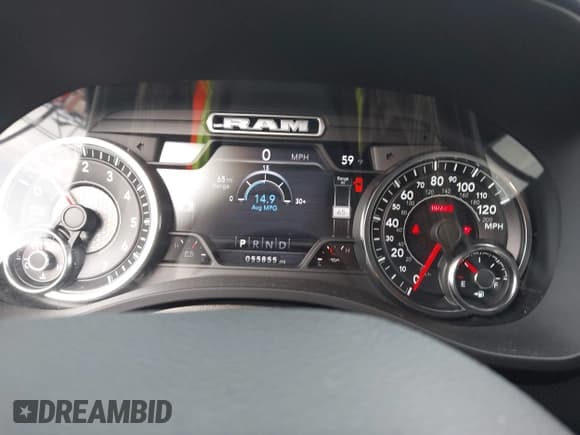 ✅ 2021 Ram 1500 Big Horn • VIN: 1C6SRFFT0MN773411 • Lot: 43141553. Listed on IAAI with 55,855 mi. Free auction sales archive from the USA and detailed vehicle history report at DreamBid. Image 7.