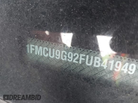 ✅ 2015 Ford Escape SE • VIN: 1FMCU9G92FUB41949 • Lot: 43705677. Listed on IAAI with 182,500 mi. Free auction sales archive from the USA and detailed vehicle history report at DreamBid. Image 12.