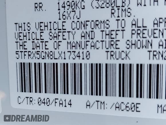 ✅ 2020 Toyota Tacoma SR • VIN: 5TFRX5GN8LX173410 • Lot: 43622732. Wystawiony na IAAI z przebiegiem 87 711 mil. Bezpłatny archiwum sprzedaży aukcyjnych z USA i szczegółowy raport historii pojazdu na DreamBid. Zdjęcie 9.