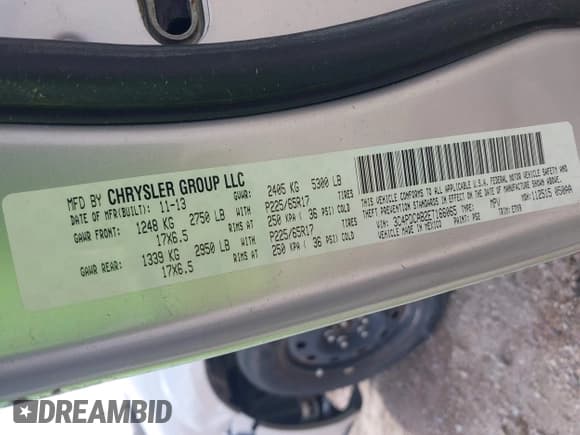 ✅ 2014 Dodge Journey American Value • VIN: 3C4PDCAB2ET166065 • Lot: 42050748. Wystawiony na IAAI z przebiegiem 194 775 mil. Bezpłatny archiwum sprzedaży aukcyjnych z USA i szczegółowy raport historii pojazdu na DreamBid. Zdjęcie 9.