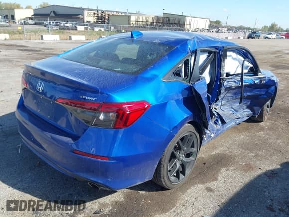 ✅ 2023 Honda Civic Sport • VIN: 2HGFE2F50PH514786 • Lot: 43433733. Listed on IAAI with Not provided. Free auction sales archive from the USA and detailed vehicle history report at DreamBid. Image 4.