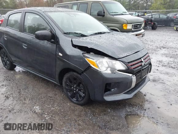 ✅ 2024 Mitsubishi Mirage Black Edition • VIN: ML32AWHJ8RH007415 • Lot: 42231952. Listed on IAAI with 13,837 mi. Free auction sales archive from the USA and detailed vehicle history report at DreamBid. Image 1.