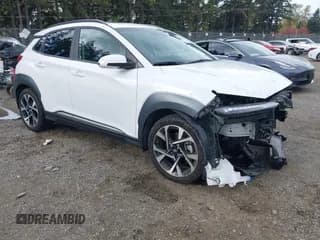 ✅ 2023 Hyundai Kona Limited • VIN: KM8K5CA32PU966756 • Lot: 43518131. Listed on IAAI with 34,961 mi. Free auction sales archive from the USA and detailed vehicle history report at DreamBid. Image 1.