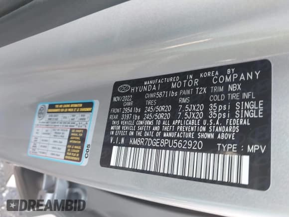 ✅ 2023 Hyundai Palisade Calligraphy • VIN: KM8R7DGE8PU562920 • Лот: 43332716. Опубликован ранее на IAAI с пробегом 67 352 миль. Бесплатный доступ к архиву аукционных продаж из США и подробный отчёт об истории автомобиля на DreamBid. Изображение 9.