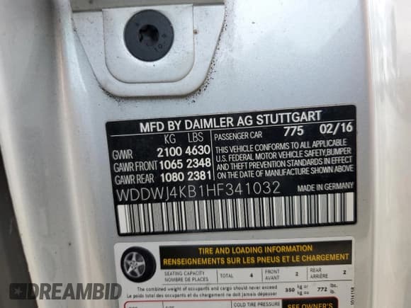 ✅ 2017 Mercedes-Benz C 300 • VIN: WDDWJ4KB1HF341032 • Lot: 56042725. Wystawiony na Copart z przebiegiem 193 634 mil. Bezpłatny archiwum sprzedaży aukcyjnych z USA i szczegółowy raport historii pojazdu na DreamBid. Zdjęcie 12.