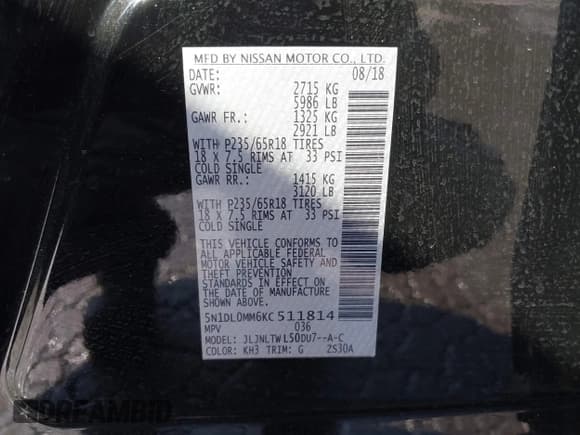 ✅ 2019 Infiniti QX60 Luxe • VIN: 5N1DL0MM6KC511814 • Lot: 43265555. Wystawiony na IAAI z przebiegiem 84 999 mil. Bezpłatny archiwum sprzedaży aukcyjnych z USA i szczegółowy raport historii pojazdu na DreamBid. Zdjęcie 9.