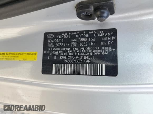 ✅ 2014 Hyundai Veloster Turbo • VIN: KMHTC6AE9EU184531 • Lot: 79663444. Wystawiony na Copart z przebiegiem 81 865 mil. Bezpłatny archiwum sprzedaży aukcyjnych z USA i szczegółowy raport historii pojazdu na DreamBid. Zdjęcie 14.