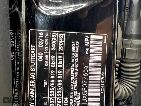 ✅ 2016 Mercedes-Benz GLC 300 • VIN: WDC0G4JBXGF077656 • Lot: 94997525. Listed on Copart with 91,167 mi. Free auction sales archive from the USA and detailed vehicle history report at DreamBid. Image 10.