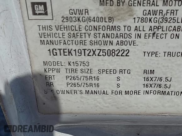 ✅ 1999 GMC Sierra 1500 SLE • VIN: 1GTEK19T2XZ508222 • Лот: 43146782. Опубликован ранее на IAAI с пробегом 237 235 миль. Бесплатный доступ к архиву аукционных продаж из США и подробный отчёт об истории автомобиля на DreamBid. Изображение 9.