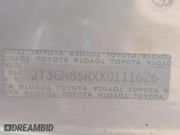 ✅ 1999 Toyota 4Runner SR5 • VIN: JT3GN86RXX0111626 • Лот: 43898360. Опубликован ранее на IAAI с пробегом 280 262 миль. Бесплатный доступ к архиву аукционных продаж из США и подробный отчёт об истории автомобиля на DreamBid. Изображение 9.
