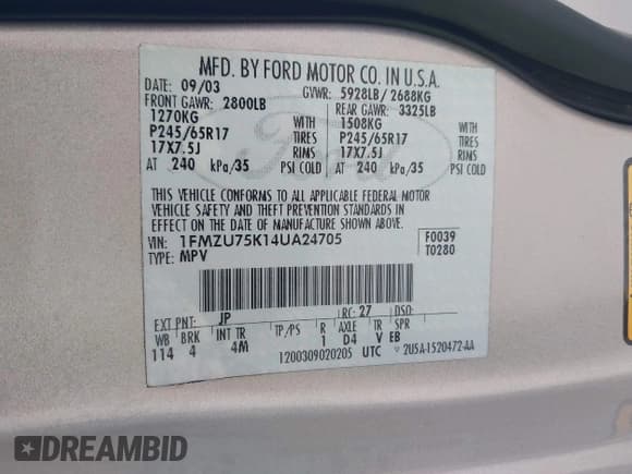 ✅ 2004 Ford Explorer Limited • VIN: 1FMZU75K14UA24705 • Lot: 42955752. Wystawiony na IAAI z przebiegiem 132 619 mil. Bezpłatny archiwum sprzedaży aukcyjnych z USA i szczegółowy raport historii pojazdu na DreamBid. Zdjęcie 9.