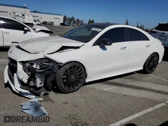 2023 Mercedes-Benz CLA 250 with VIN W1K5J4GB3PN409887, listed as a Copart auction lot 62943245 with 41,549 mi miles and Salvage title. Bid and sale history available at DreamBid. Image 1.