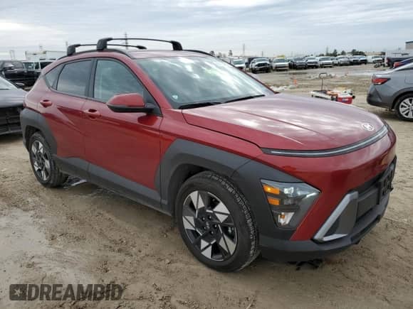 2024 Hyundai Kona SEL with VIN KM8HC3AB4RU182007, listed as a Copart auction lot 87956855 with 1,551 mi miles and Salvage title. Bid and sale history available at DreamBid. Image 4.