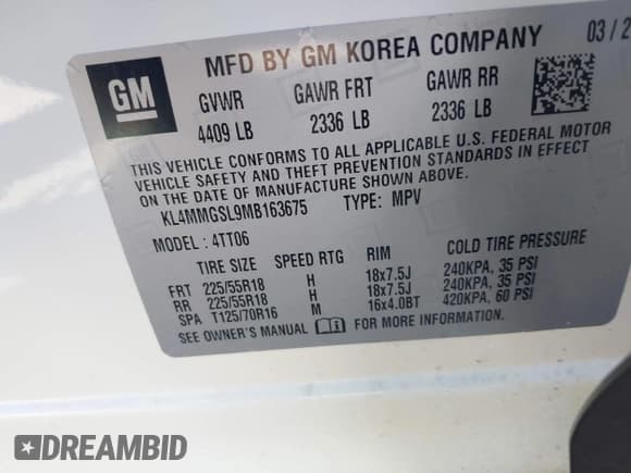 ✅ 2021 Buick Encore GX Essence • VIN: KL4MMGSL9MB163675 • Lot: 41592693. Wystawiony na IAAI z przebiegiem 64 770 mil. Bezpłatny archiwum sprzedaży aukcyjnych z USA i szczegółowy raport historii pojazdu na DreamBid. Zdjęcie 9.