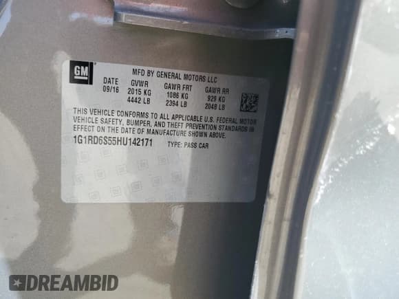 ✅ 2017 Chevrolet Volt Premier • VIN: 1G1RD6S55HU142171 • Lot: 48321764. Wystawiony na Copart z przebiegiem Nie podano. Bezpłatny archiwum sprzedaży aukcyjnych z USA i szczegółowy raport historii pojazdu na DreamBid. Zdjęcie 12.