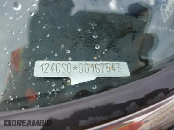 ✅ 1980 FIAT 124 Spider • VIN: 124CS000167543 • Lot: 53031904. Listed on Copart with 60,115 mi. Free auction sales archive from the USA and detailed vehicle history report at DreamBid. Image 12.