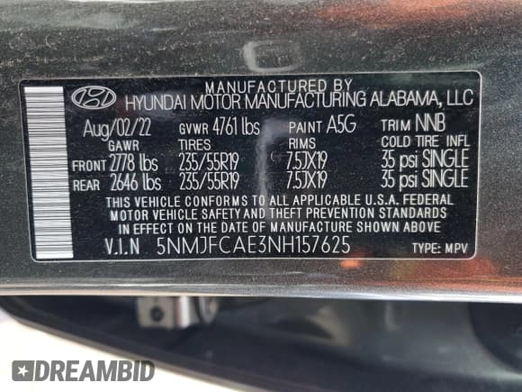 ✅ 2022 Hyundai Tucson SEL • VIN: 5NMJFCAE3NH157625 • Lot: 68785302. Wystawiony na Copart z przebiegiem 780 mil. Bezpłatny archiwum sprzedaży aukcyjnych z USA i szczegółowy raport historii pojazdu na DreamBid. Zdjęcie 13.