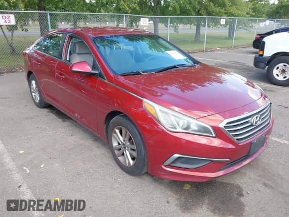 2016 Hyundai Sonata 2.4L z VIN 5NPE24AF4GH400781, wystawiony jako IAAI lot #43095554 z przebiegiem 170 365 mil mil oraz . Historia ofert i sprzedaży dostępna na DreamBid. Obrazek 1.