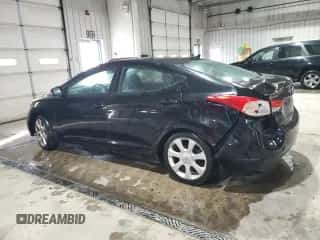 2013 Hyundai Elantra GLS with VIN KMHDH4AE6DU757393, listed as a Copart auction lot 89880155 with Not provided miles and Salvage title. Bid and sale history available at DreamBid. Image 2.