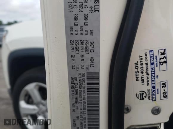 ✅ 2019 Jeep Compass Latitude • VIN: 3C4NJDBB8KT760837 • Lot: 58399035. Listed on Copart with 117,188 mi. Free auction sales archive from the USA and detailed vehicle history report at DreamBid. Image 13.