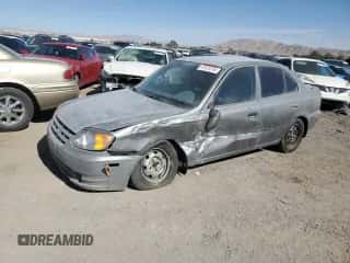 2003 Hyundai Accent GL with VIN KMHCG45C13U455449, listed as a Copart auction lot 42625285 with Not provided miles and Salvage title. Bid and sale history available at DreamBid. Image 1.