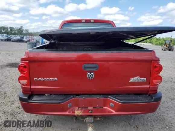 2008 Dodge Dakota Bighorn/Lonestar with VIN 1D7HE38K98S599465, listed as a Copart auction lot 57168725 with 190,913 mi miles and Salvage title. Bid and sale history available at DreamBid. Image 6.